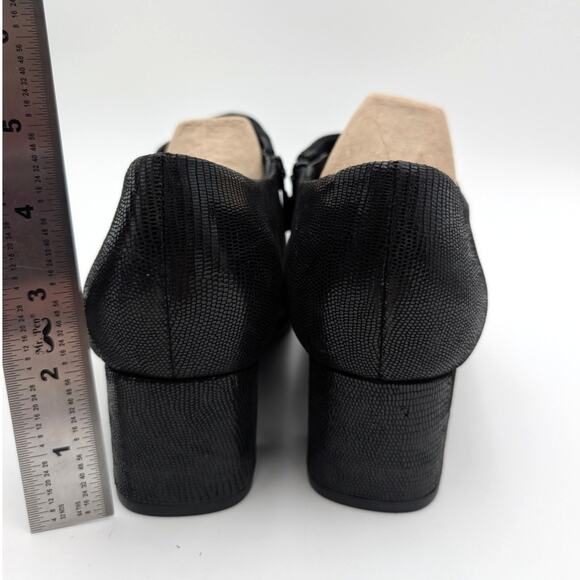 Trotters Keegan Heel Pump Women's T2059-008 Side Zip Black Size US9W EU40 - Picture 4 of 11